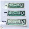 Image 1 : 3X$1-1954 DOLLAR BILLS