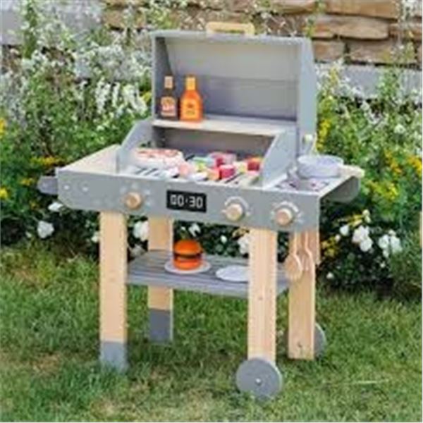 NEW W BOX WOODEN KIDS GRILL PLAYSET
