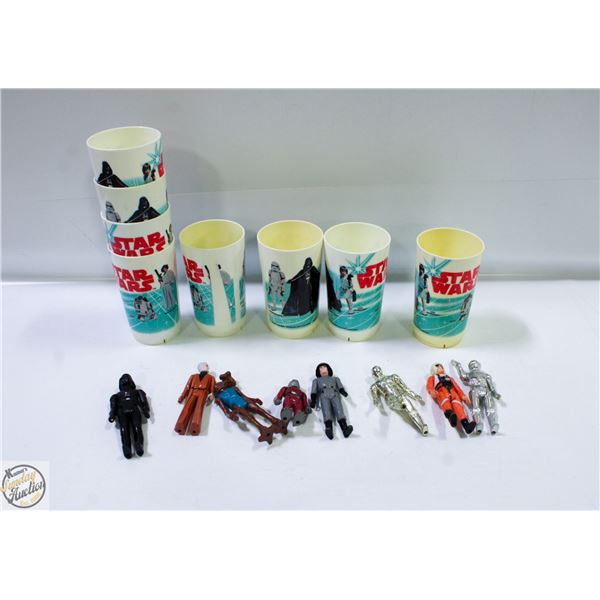LOT OF VINTAGE STAR WARS TUMBLERS +