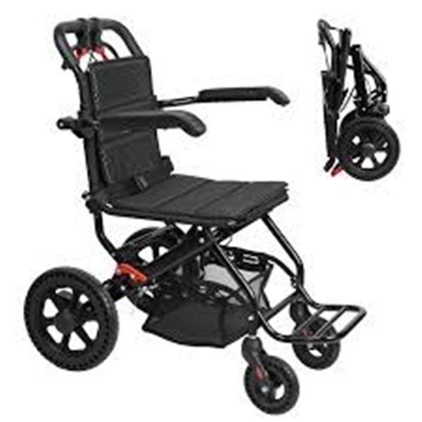 NEW ASDJAKZP TRANSPORT WHEELCHAIR W HAND BRAKE