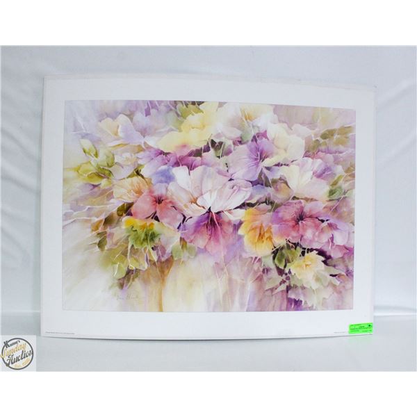 FLORAL WATERCOLOR PRINT BY ANN HUNTER