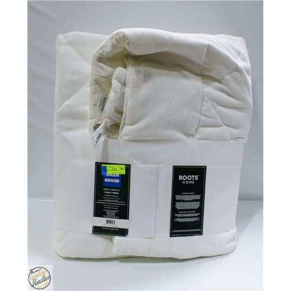 ROOTS HOME 3PC QUEEN COMFORTER