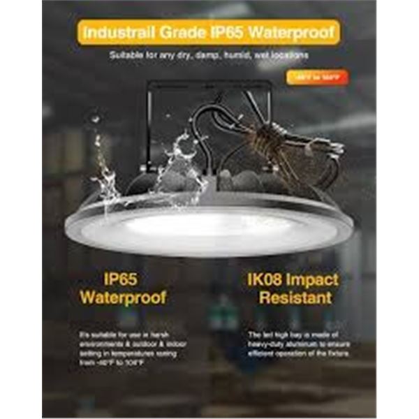 BRAND NEW 4PK SUPER BRIGHT LED HIGH BAY LIGHTS 200