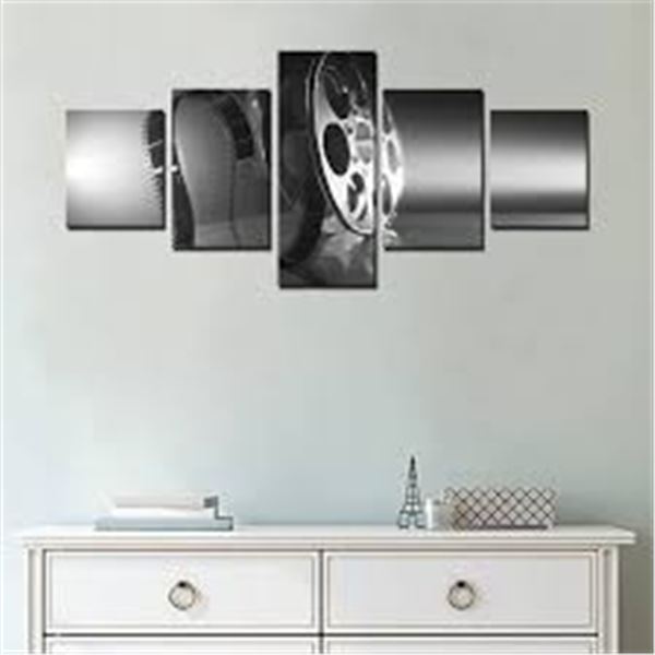 BRAND NEW BLACK & WHITE MOVIE THEATRE WALL ART