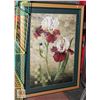 Image 2 : GREEN FRAMED 33" X 44" PICTURE OF FLOWERS