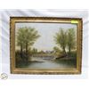 Image 1 : ANTIQUE ORIGINAL OIL PAINTING B.M.PATTERSON 20X28"