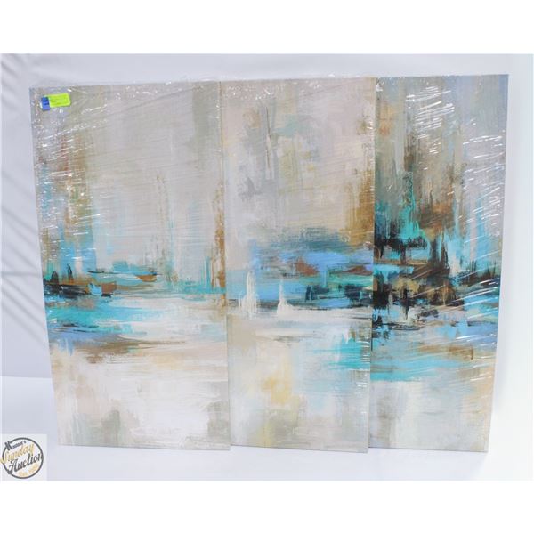 SET OF 3 CANVAS PRINTS MATCHING TRIO IN BLACK