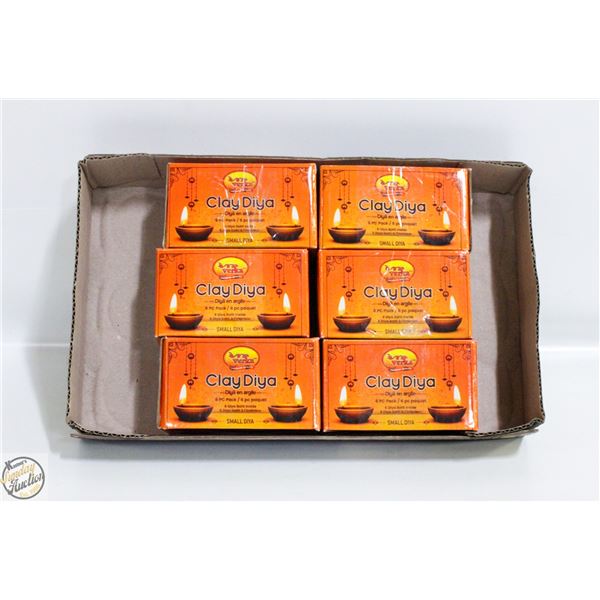 NEW 6 BOX'S OF 6 EACH CLAY DIVY