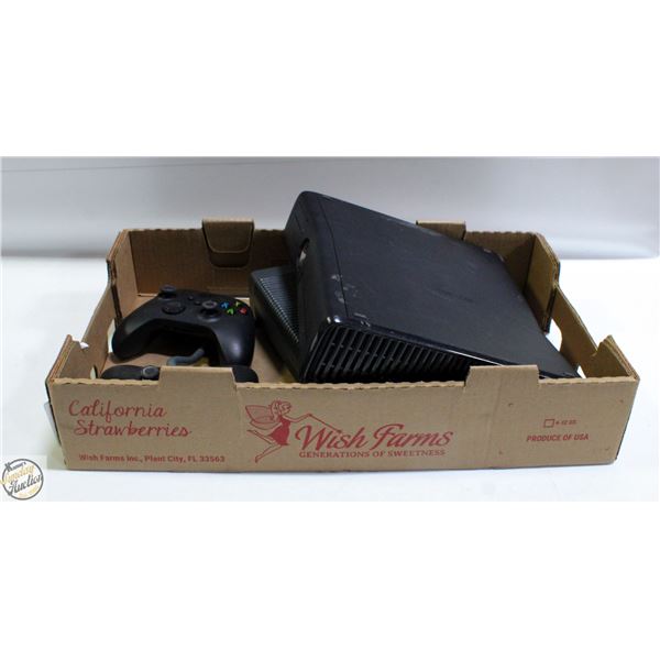 XBOX 360 WITH CORDS AND 2 CONTROLLERS