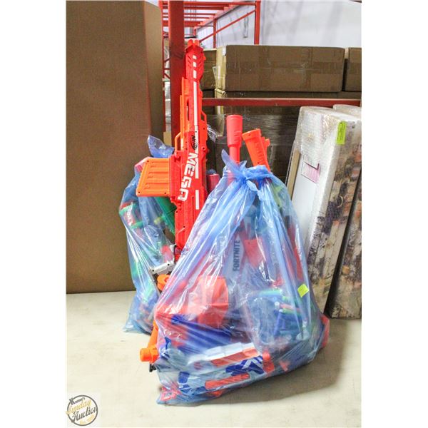2 LARGE BAGS OF NERF GUNS