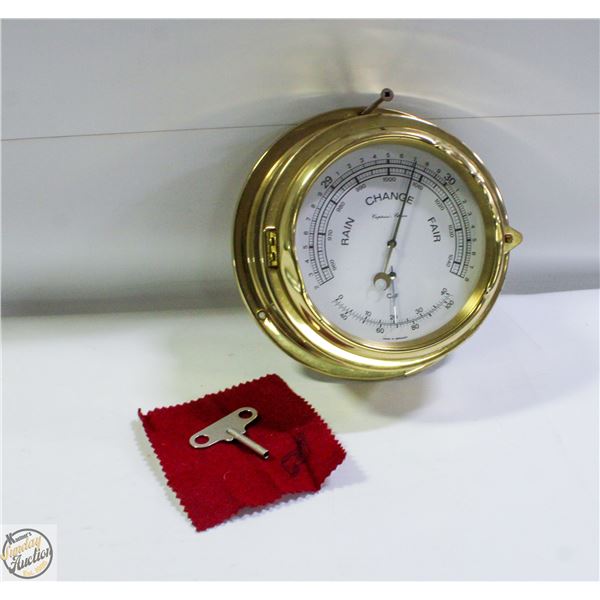 1980 CAPTAINS CHOICE BRASS BAROMETER WITH