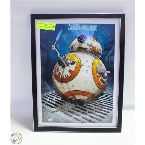 STAR WARS BB-8 SIGNED PRINT GEE 17"X13"