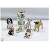 Image 1 : 3 BULLDOG/PUG CANINE SCULTURES + DALMATION +