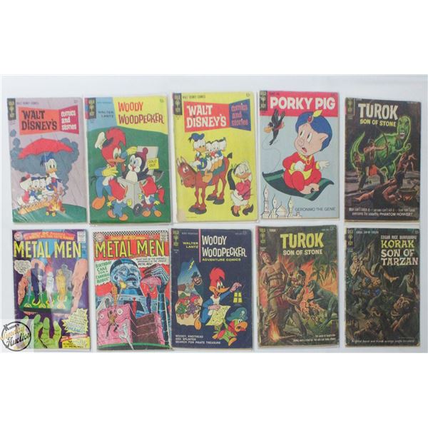 12 CENT COVER COMIC LOT, 10 BOOKS