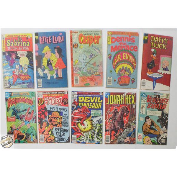 35 CENT COVER COMIC LOT, 10 BOOKS