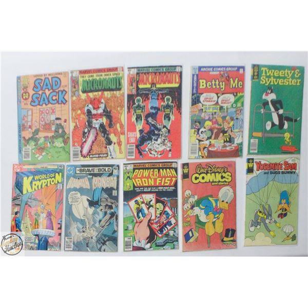 40 CENT COVER COMIC LOT, 10 BOOKS