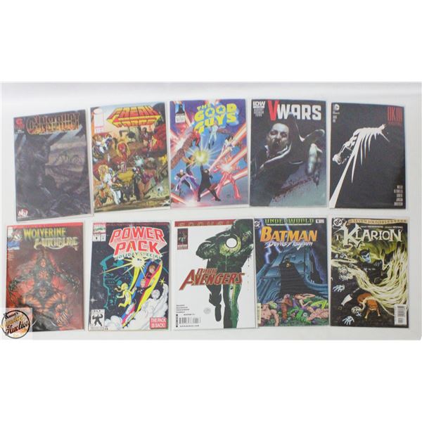 #1 ISSUE COMIC LOT, MARVEL, DC, INDY, 10 BOOKS