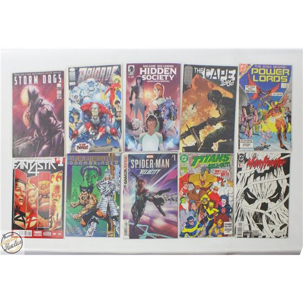 #1 ISSUE COMIC LOT, MARVEL, DC, INDY, 10 BOOKS