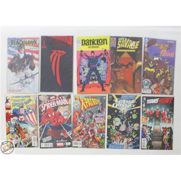 #1 ISSUE COMIC LOT, MARVEL, DC, INDY, 10 BOOKS