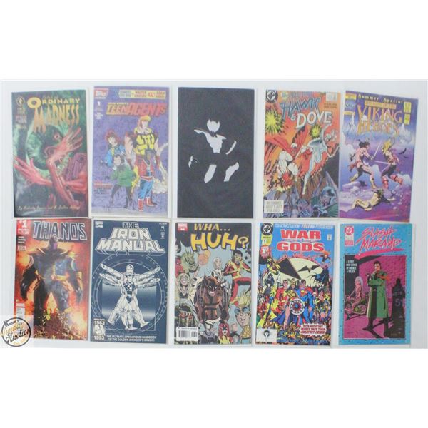 #1 ISSUE COMIC LOT, MARVEL, DC, INDY, 10 BOOKS
