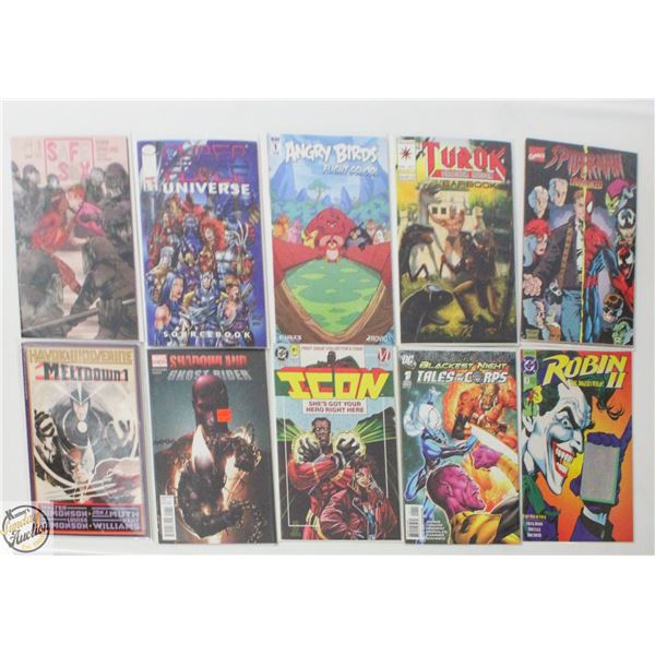 #1 ISSUE COMIC LOT, MARVEL, DC, INDY, 10 BOOKS