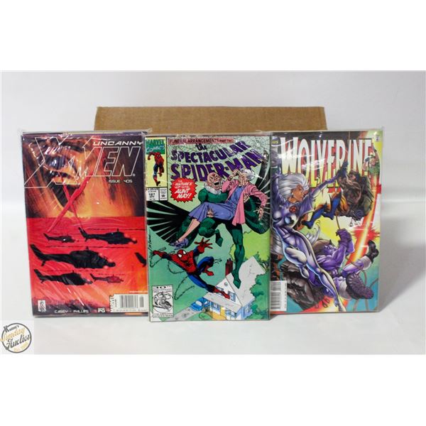 BOX OF 150 USED/MIXED LOT COMICS