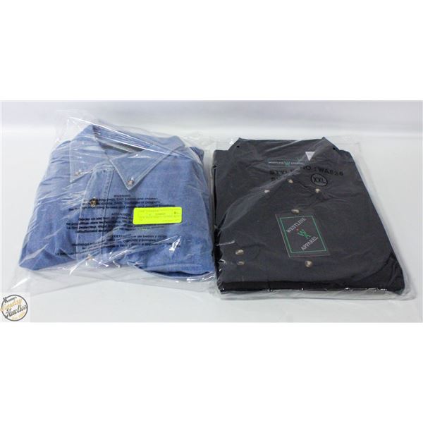 NEW MEN'S SHIRTS 1DENIM 1BLACK 2XL