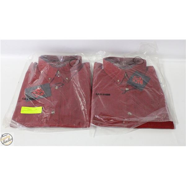NEW MEN'S SHIRTS 2RED SIZE L-TALL