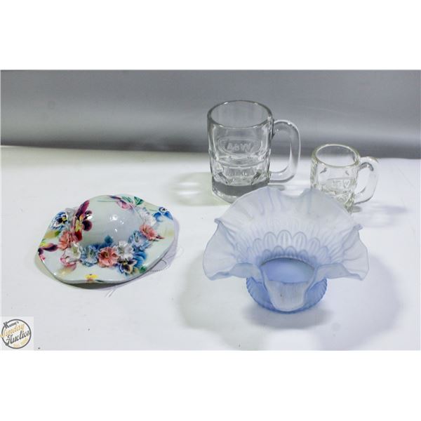 ESTATE CANDY DISH WITH FLUTED EDGES +