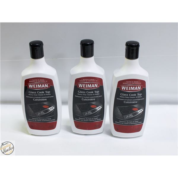 THREE WEINMAN GLASS COOK TOP CLEANERS