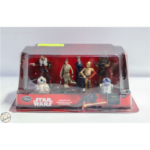 DISNEY STORE STAR WARS 7 PC FIGURINE SET