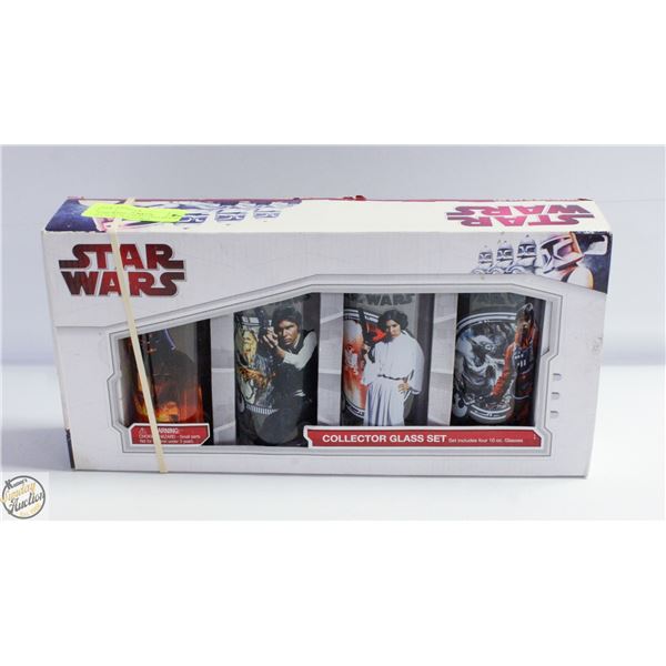 STAR WARS 4 GLASS COLLECTOR SET 10 OZ SEALED BOX