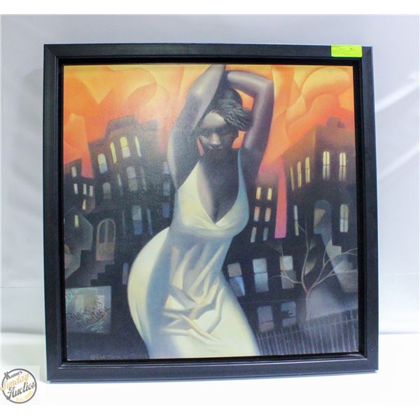 "HARLEM HEAT" GARY KELLEY FRAMED CANVAS PRINT