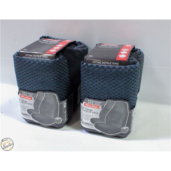 CASE WITH TWO 2 PC SETS LAWSON SEAT COVERS GREY