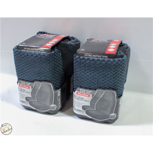 CASE WITH TWO 2 PC SETS LAWSON SEAT COVERS GREY