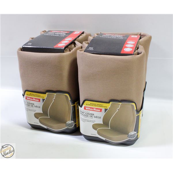 CASE WITH TWO 2 PC SETS LAWSON SEAT COVERS TAN