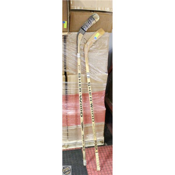 2 SHERWOOD HOCKEY STICKS