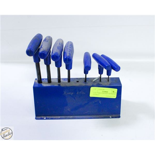 S.A.E. 7 PIECE HEX KEY SET WITH T HANDLES
