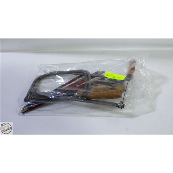 LOT OF HAND SAWS AND BLADES