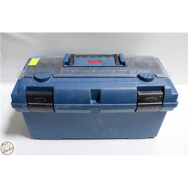 RUBBERMAID TOOL BOX APPROX 20"X9"X8;