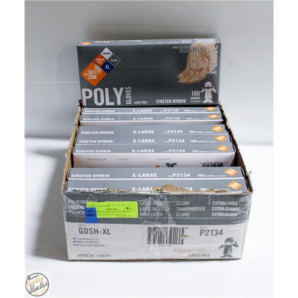 BUNDLE OF NEW SZ XL POWDER FREE POLYETHLENE GLOVES