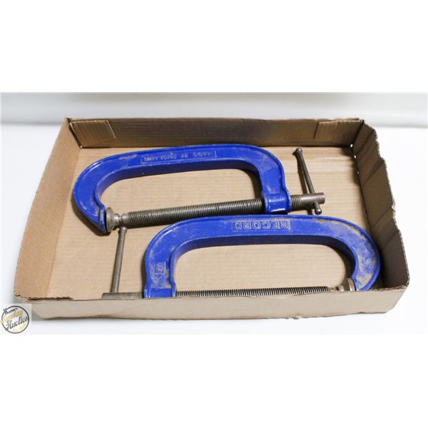 8 X C-CLAMPS ASSORTED SIZES