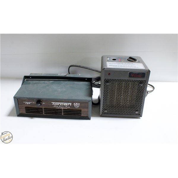 (2) 1500W GARAGE SPACE HEATERS