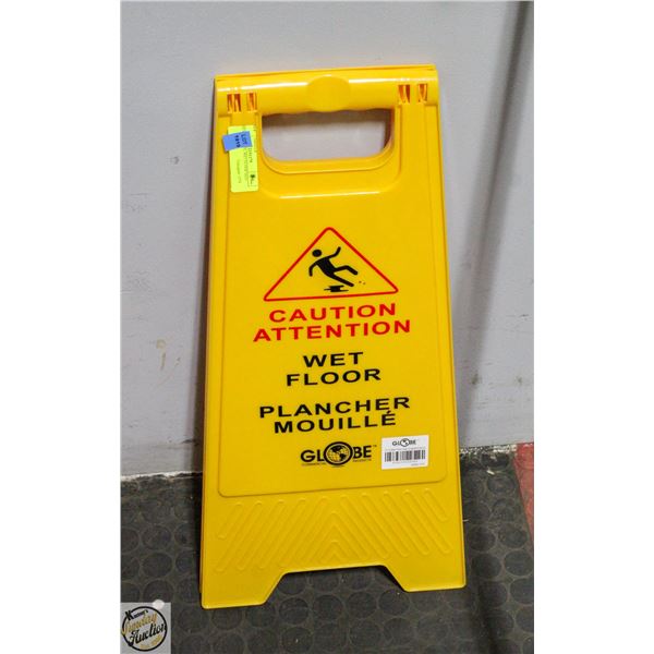 NEW CAUTION, WET FLOOR SIGN