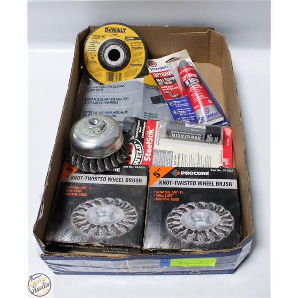 PROCORE 5" KNOT-TWISTED WHEEL BRUSH'S, WELD STEEL-