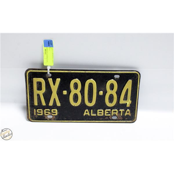 1969 ALBERTA  LICENSE PLATE