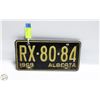 Image 1 : 1969 ALBERTA  LICENSE PLATE
