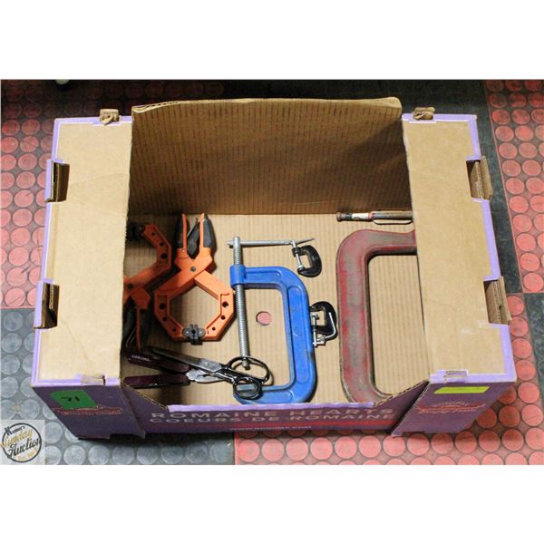 ASSORTED HAND TOOLS/C CLAMPS