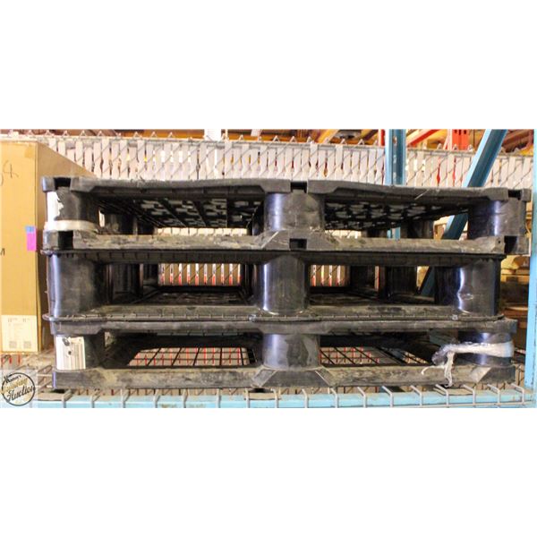 LOT OF 3 HEAVY DUTY PLASTIC PALLETS