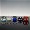 Image 1 : 5pc Art Glass Paperweights, Including Sasaki Crystal